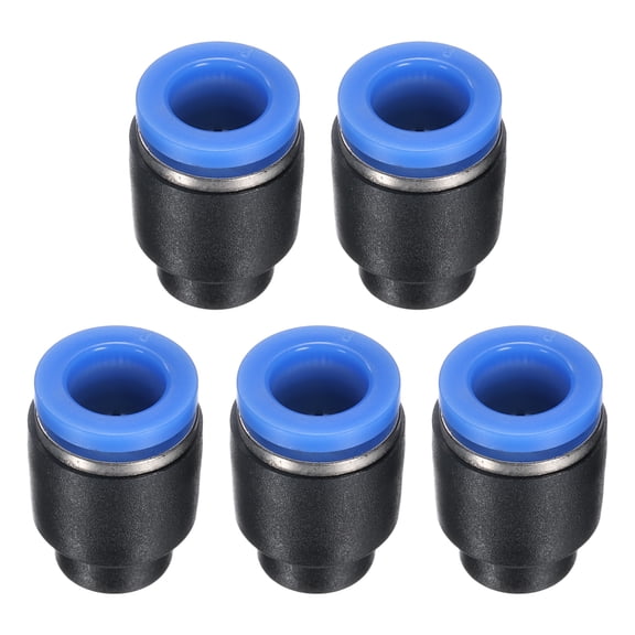 5Pack 5/16"(8mm) Tube OD Push-to-Connect Fittings Plug, Cap Style Pneumatic Blanking Plugs, Leak-Proof Air Push Connectors for Compressed Air Systems