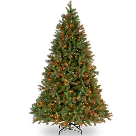 National Tree Pre Lit 7 12 Feel Real Downswept Douglas Fir Hinged Artificial Christmas Tree With 750 Multi Lights