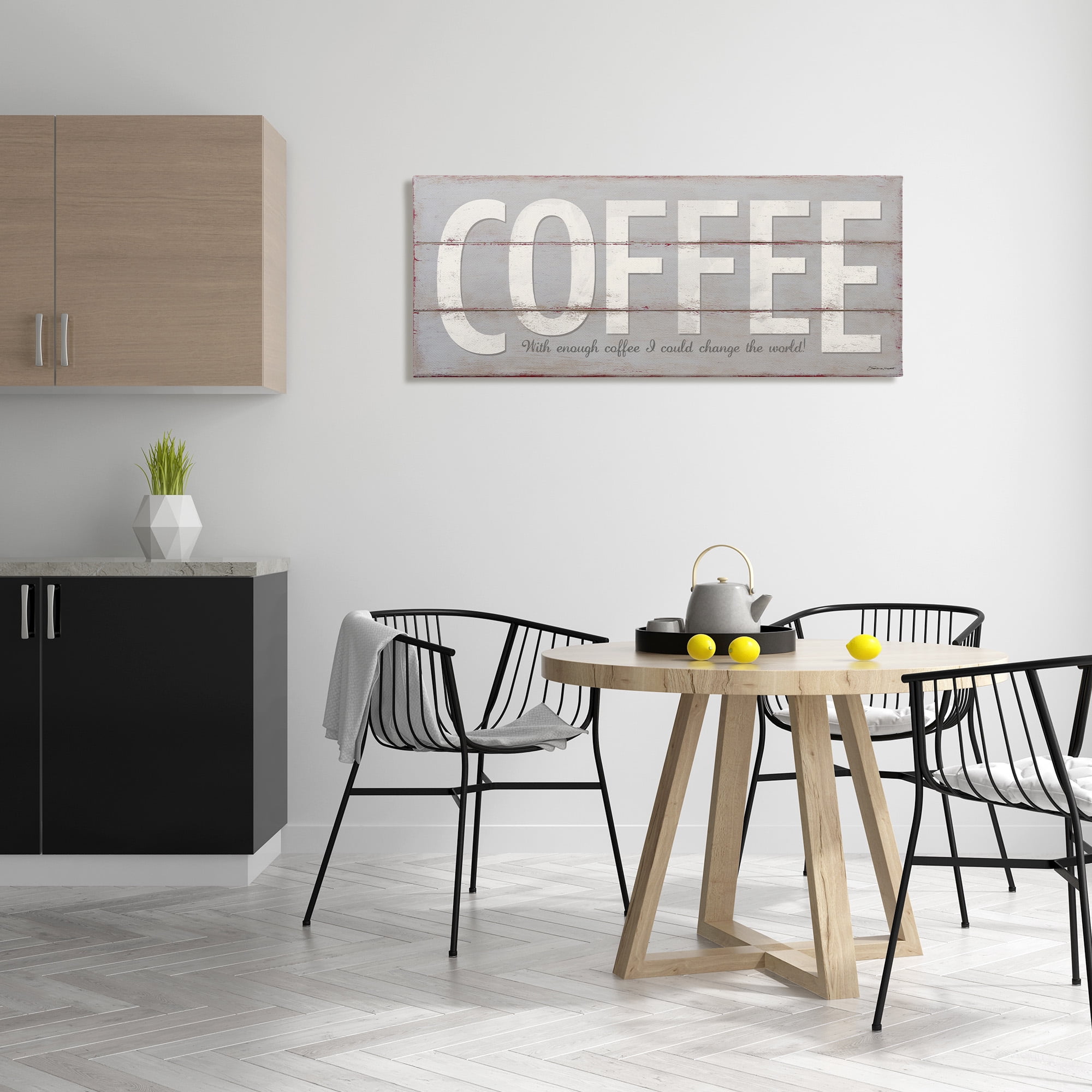 Stupell Industries Sassy Coffee Change The World Food & Beverage Painting Gallery Wrapped Canvas Art Print Wall Art, 48 x 20