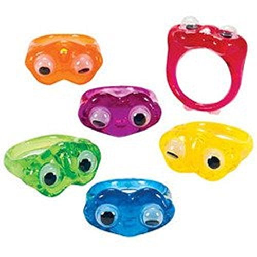 Wiggle Eye Rings Jewelry 48 Pieces