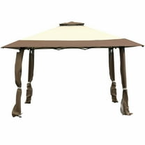 Gymax 13' x 13' Folding Patio Pop-up Gazebo Canopy Tent Outdoor Shelter Shade Brown