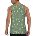 thumbnail image 3 of Fotbe Cute Yoga Frogs Pattern Men's Quick Dry Workout Tank Top Gym Muscle Tee Fitness Bodybuilding Sleeveless T Shirt Breathable Workout Shirt-, 3 of 9