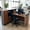 Wood for 1 Person, variant on 47.2" Office Cubicle Desk Workstation for 2 Person Rectangle Walnut & Black
