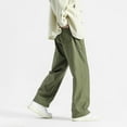 thumbnail image 5 of zfhfof Men's Baggy Cargo Pants Trendy Casual Drawstring Parachute Pant Wide Leg Joggers Trousers with Pockets for Streetwear, 5 of 9