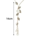 thumbnail image 2 of Yesbay Ladies Faux Pearl Tassel Leaves Pendant Long Chain Sweater Necklace-Silver, 2 of 2