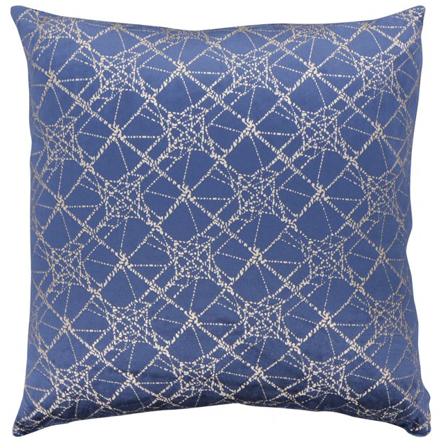 homeroots Décor 386623 Coussin à Motifs en Or Bleu Cobalt