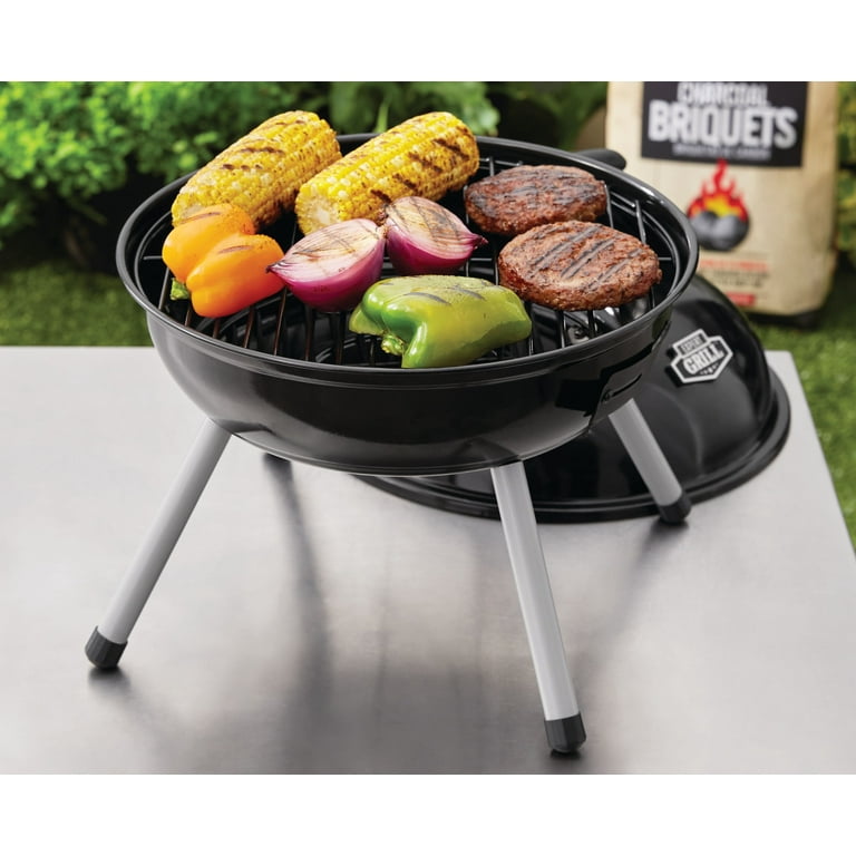 Expert Grill 14.5'' Steel Portable Charcoal Grill, Black 