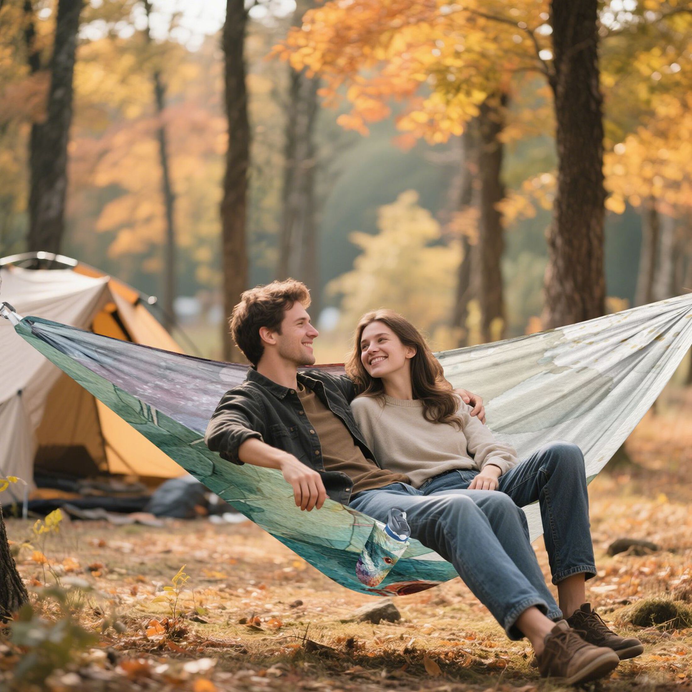 Hammock Camping Hammock Nylon Portable Hammock Travel Camping Hammock Watercolor Blue Bird