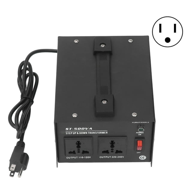 Step Up Transformer, Multifunction High Electrical Conductivity Adjustable Input Heavy Duty Voltage Converter For Home US Plug