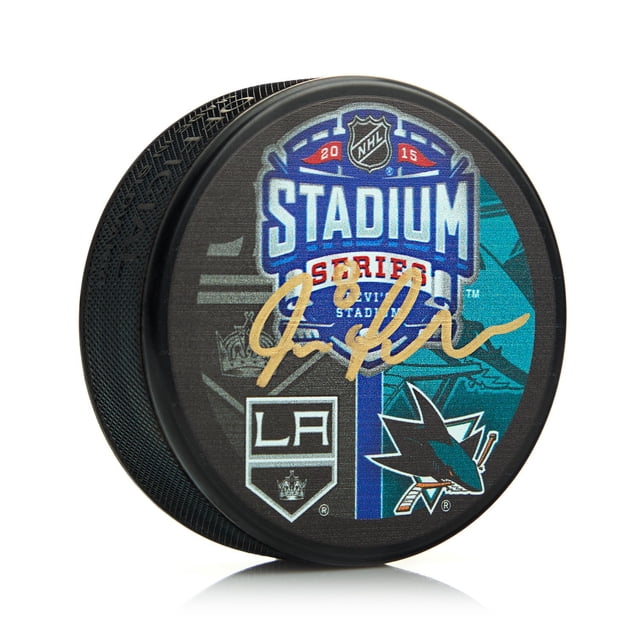 Joe Pavlski Rondelle de Hockey Séries Stade San Jose Sharks 2015 Signifiée
