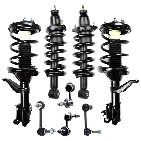 CCIYU Complete Suspension Kit Fits 2002 2003 2004 2005 2006 for Honda CR-V Includes Front and Rear pair Strut Spring Assembly Stabilizer Bar Link