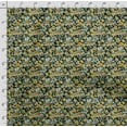 thumbnail image 4 of Soimoi Watercolor Floral Print, Velvet Fabric, Decor Sewing Fabric by The Yard 54 Inch Wide,Decorative Fabric for Upholstery and Home Accents, Black & Yellow, 4 of 5