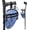 Gradient Blue, variant on Forearm Crutch Bag - Lightweight Water-Resistant Premium Storage Organizer with Cup Holder & Multiple Pockets, Hands-Free Mobility Accessory for Elbow Crutches, Black