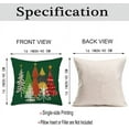 thumbnail image 5 of 2 Pack Green Christmas Tree Pillow Covers 16 x 16 Inch Merry Christmas Watercolor Forest Farmhouse Decoration Throw Pillow Cover Winter Holiday Pillows Cushion Cover Cotton Linen, 5 of 6