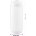 thumbnail image 2 of 6 Pack 20 oz Refillable Squeeze Bottles, Inverted Tip Large Sour Cream Squeeze Bottle, Plastic Cream Valve Dispenser for Restaurants, KTV, Various Parties, White, 2 of 4