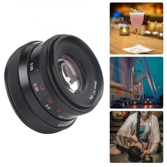Lente de 35 mm F1.2 II, Lente de Cámarae Black Z Mount APS-C Apertura Práctica de apertura graduada MC MÚLTIPLE FOCO MANUAL PARA Z5 Z6 Z7 Z50