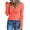 Orange Pink, variant on MOSHU Henley Women Tank Tops Ribbed Summer Tops Button Down Sleeveless Shirts