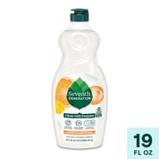 Seventh Generation Dish Liquid Soap Clementine Zest Lemongrass Liquid Soap, 19 fl oz