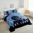 thumbnail image 3 of Manfei Rugby City Silhouette Bedding Twin Comforter Set,Sports Theme Down Comforter,Nashville Bedding Sets Twin with Comforter For Teens,Ultra Soft Bedroom Decor Reversible,2 Pieces, 3 of 8