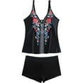 thumbnail image 6 of Full Coverage Swimsuit for Women Floral Two Piece Swimsuit Trendy Bathing Suits 2 Piece Tankini Swimsuits Sets Bathing Suit, 6 of 7