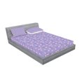 thumbnail image 2 of Ambesonne Floral Fitted Sheet & Pillow Sham Set, Retro Gramophone Orchids, Full, Multicolor, 2 of 2