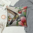 thumbnail image 2 of Creowell Watercolor Bird Throw Pillow Cover - Spring Hummingbird Outdoor Pillow Cover  Summer Tropical Flowers Cushion Cases Pillowcase for Patio Furniture Bed, 2 of 5