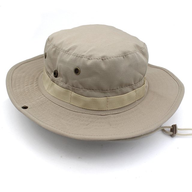 Sombrero de ala redonda informal para exteriores, sombrero de camuflaje de jungla, sombrero de pescador para pesca, protector solar, montañismo, para hombres y mujeres