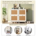 thumbnail image 4 of Rattan Shoe Cabinet With 4 Rattan Flip Drawers Freestanding Hidden Shoe Rack For Entryway 41.7''Wx10.2''Dx37.1''H, 4 of 9