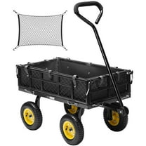 Garden Carts Yard Dump Wagon Cart Lawn Utility Cart Outdoor Steel Heavy Duty