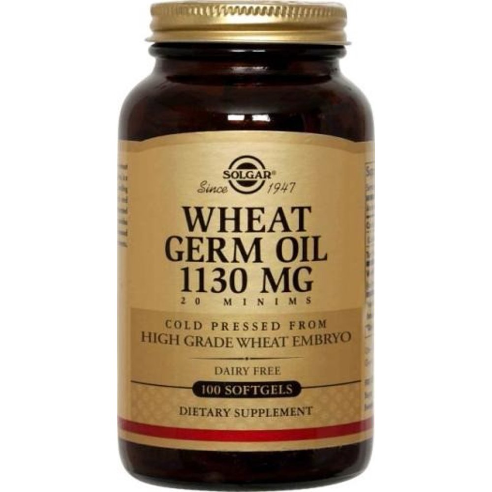 Solgar Wheat Germ Oil 1130 mg Softgels, 100 Ct