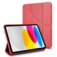 thumbnail image 2 of Venoro for iPad 10th Generation 10.9" Leather Case Stand Tablet Cover with Glass Screen Protector, Red, 2 of 25