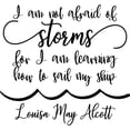 thumbnail image 1 of I Am Not Afraid Of Storms Waves Ship Wall Decals for Walls Peel and Stick wall art murals Black Large 36 Inch, 1 of 2
