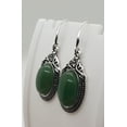 thumbnail image 4 of Natural Green Aventurine Antique Silver Earrings, 4 of 4