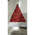 thumbnail image 4 of Gcvizuso Christmas Hats, Santa Hat, Red Plaid Christmas Hat Thick Golden Snowflake Hat Christmas Decoration Hat, 4 of 6