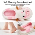 thumbnail image 3 of Ecetana Fuzzy Slippers for Women Cute Cow House Slippers Non-Slip Home Shoes with Memory Foam, 3 of 6