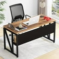 thumbnail image 5 of Tribesigns L Shaped Desk with Drawer, 55 inches Executive Desk and lateral File Cabinet, 2 Piece Home Office Furniture with Bookshelf Drawers, 5 of 6