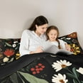 thumbnail image 5 of Homewish Rustic Flower Floral Bedding Comforter Set,Ancient Boho Style Twin Comforter Sets,Black Red Orange Bedding Set For Adult,Breathable Home Decor Reversible,2-Piece, 5 of 8