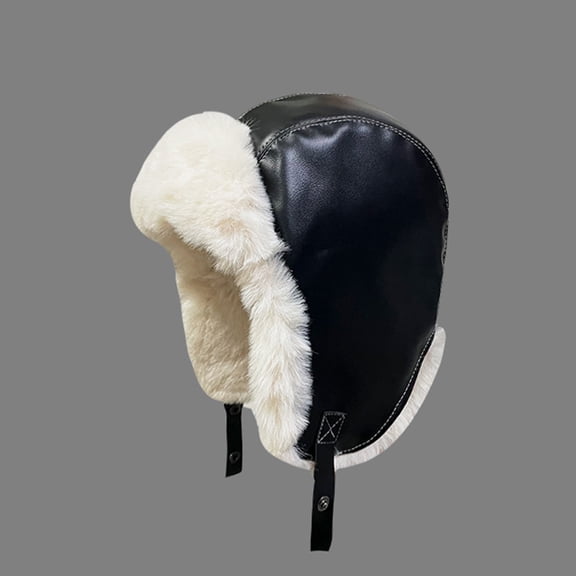 Qepwscx Women Hats Slouchy Fleece Beanie Hats Scarf Ear Flap Warm Winter Knitted Hat Thick Skull Ski Cap , Ear Cover Hat ,Windproof Hooded Cold Weather Hat Neck Warmer