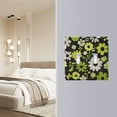 thumbnail image 4 of Yayeee Toggle Light Switch Wall Plate 3-Gang 6.37"x4.48" Decorative Outlet Cover, Green Flower Pattern, 4 of 7