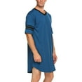 thumbnail image 4 of KAWELL Men's Nightshirt, Cotton Nightwear Comfy Big&Tall V Neck Short Sleeve Soft Loose Pajama Sleep Shirt, 4 of 6