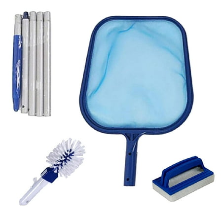 

Cleaning Kit Brush Head 5pcs Poles Fine Mesh Netting Cleaning Tool Maintenance Above Ground Tub