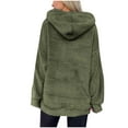 thumbnail image 4 of FNFYFH Womens Oversized Sherpa Hoodie Fuzzy Fleece Sweatshirt Hooded Casual Long Sleeve Fluffy Pullover Tops with Pockets, 4 of 9