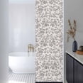 thumbnail image 3 of Farmhouse Grey Window Privacy Film, Vintage Flower Leaf Botanical Plant Static Cling UV Sun Blocking Heat Control Window Tint Day and Night, Non-Adhesive One Way Windows Privacy Cover 17.7''x78.7'', 3 of 7