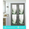 thumbnail image 5 of Window Privacy Film Watercolor Forest Stained Glass Window Film Decorative Sun Block Window Cover Green Foggy Natural Landscape Plants Window Clings Static Adhesive Sticker for Bathroom 17.7"x78.7", 5 of 7