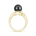 thumbnail image 2 of Angara Tahitian Cultured Pearl and Diamond Loop Ring in 14K Yellow Gold for Women | June Birthstone Jewelry for Her, 2 of 8