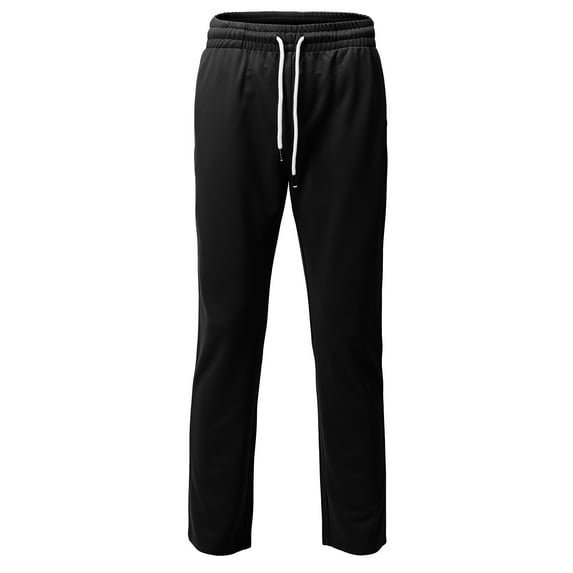 H2H Men's Casual Trousers Comfortable Fit Drawstring Beach Elastic Waist Straight Sport Pants (CMBLP087)