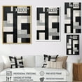thumbnail image 4 of Designart "Dream Of Black And White Cuboids I" Abstract Shapes Canvas Art Print, 4 of 7