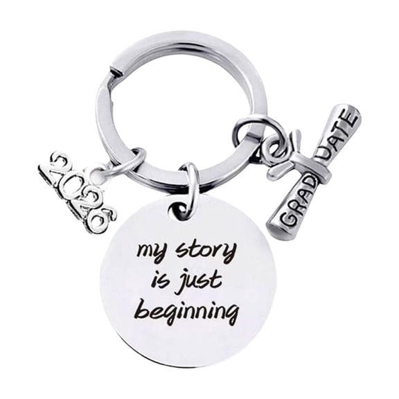 DGMIOCS 2026 Graduation Season Gift Stainless Steel Keychain Metal Keychain Backpack Pendant