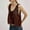 Brown, variant on Open Front Lace Tank Tops for Women, U Neck Sleeveless Ruffled Lace Trim Tie Front Loose Flowy Boho Crop Camisoles Daily Casual Outfits, Coffee S