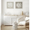 thumbnail image 7 of Kate and Laurel Sylvie Sophisticated Neutral Coral Tan Framed Canvas Wall Art by The Creative Bunch Studio, 22x22 White, Natural Muted Botanical Ocean Art for Wall Decor, 7 of 7